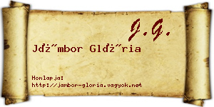 Jámbor Glória névjegykártya